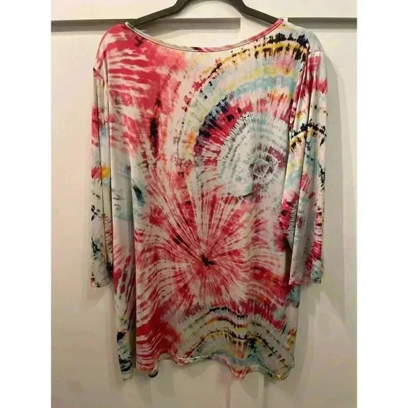 Voll Boho Tie-Dyed Multicolor Boutique Tunic, 3XL - Picture 5 of 5